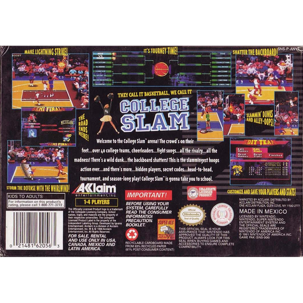 College slam ps1 download